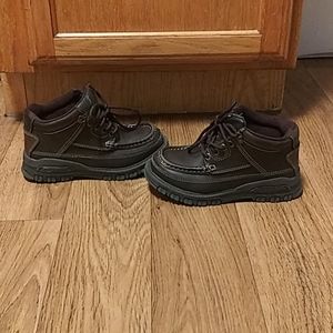 TKS brown boots for boy size 13m preowned